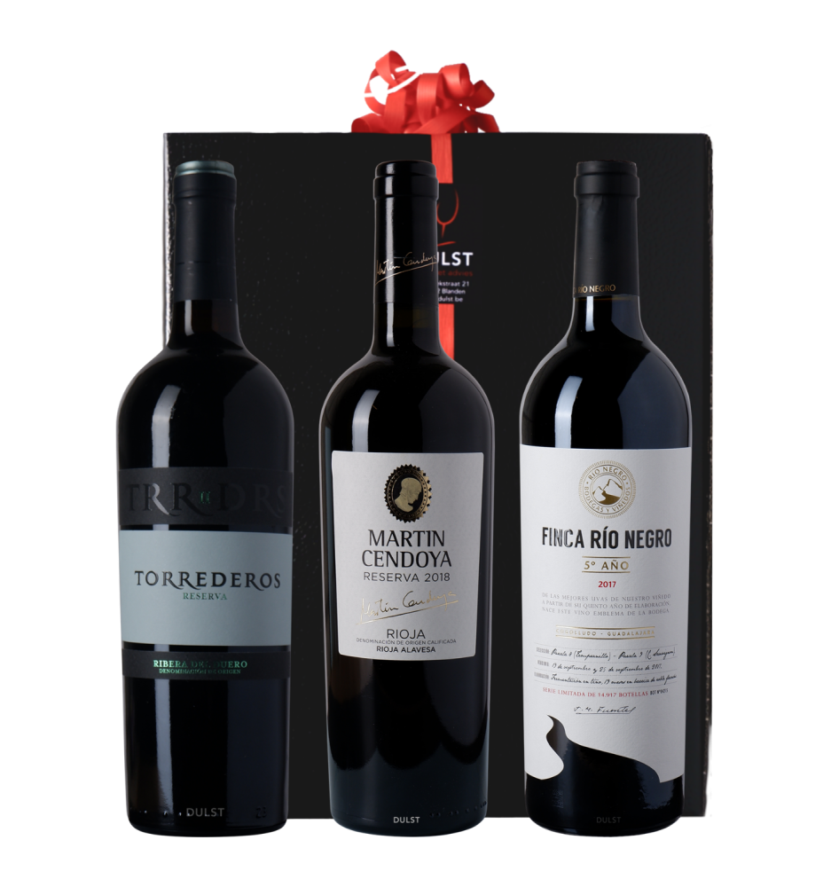 Relatiegeschenk K72 | Luxe doos 3 flessen 'E Viva Espana'